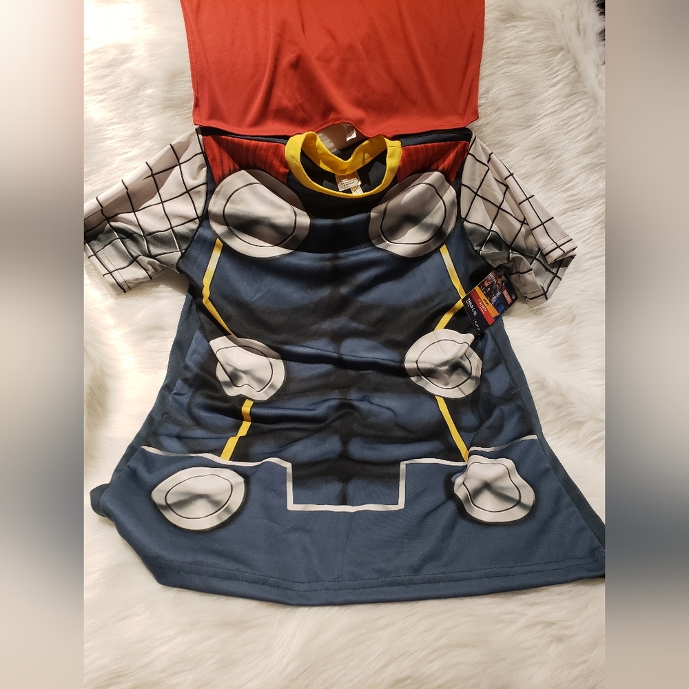 Thor Shirt with Cape - size kids large or extra large L/XL